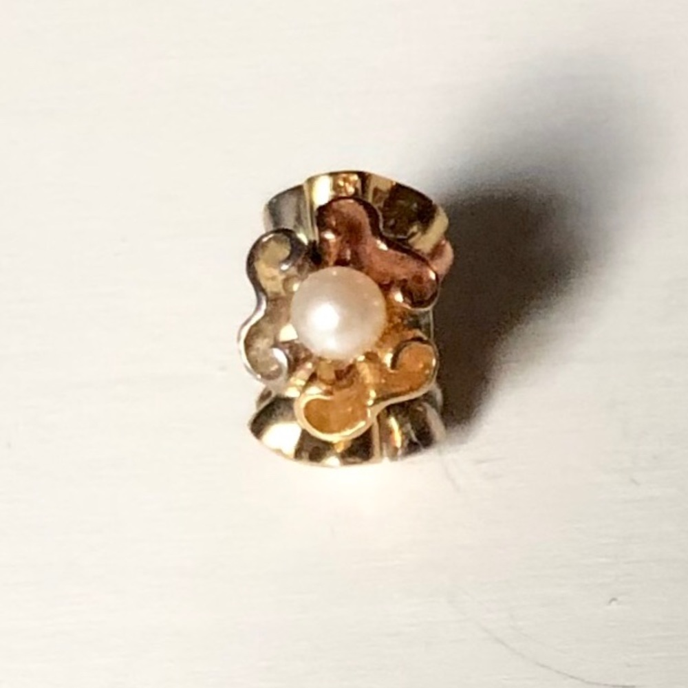14K & Sterling Chamilia Pearl Petals Charm